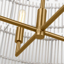 Four Light Pendant<br /><span style="color:#4AB0CE;">Entrega: 4-10 dias en USA</span><br /><span style="color:#4AB0CE;font-size:60%;">PREGUNTE POR ENTREGA EN PANAMA</span><br />Collection: Elio<br />Finish: Burnished Brass