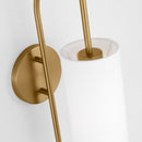 One Light Wall Sconce<br /><span style="color:#4AB0CE;">Entrega: 4-10 dias en USA</span><br /><span style="color:#4AB0CE;font-size:60%;">PREGUNTE POR ENTREGA EN PANAMA</span><br />Collection: Lowell<br />Finish: Burnished Brass