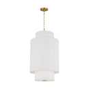 One Light Pendant<br /><span style="color:#4AB0CE;">Entrega: 4-10 dias en USA</span><br /><span style="color:#4AB0CE;font-size:60%;">PREGUNTE POR ENTREGA EN PANAMA</span><br />Collection: Sawyer<br />Finish: Burnished Brass