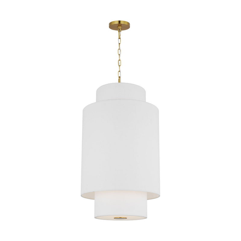 One Light Pendant<br /><span style="color:#4AB0CE;">Entrega: 4-10 dias en USA</span><br /><span style="color:#4AB0CE;font-size:60%;">PREGUNTE POR ENTREGA EN PANAMA</span><br />Collection: Sawyer<br />Finish: Burnished Brass