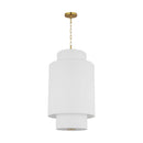 One Light Pendant<br /><span style="color:#4AB0CE;">Entrega: 4-10 dias en USA</span><br /><span style="color:#4AB0CE;font-size:60%;">PREGUNTE POR ENTREGA EN PANAMA</span><br />Collection: Sawyer<br />Finish: Burnished Brass