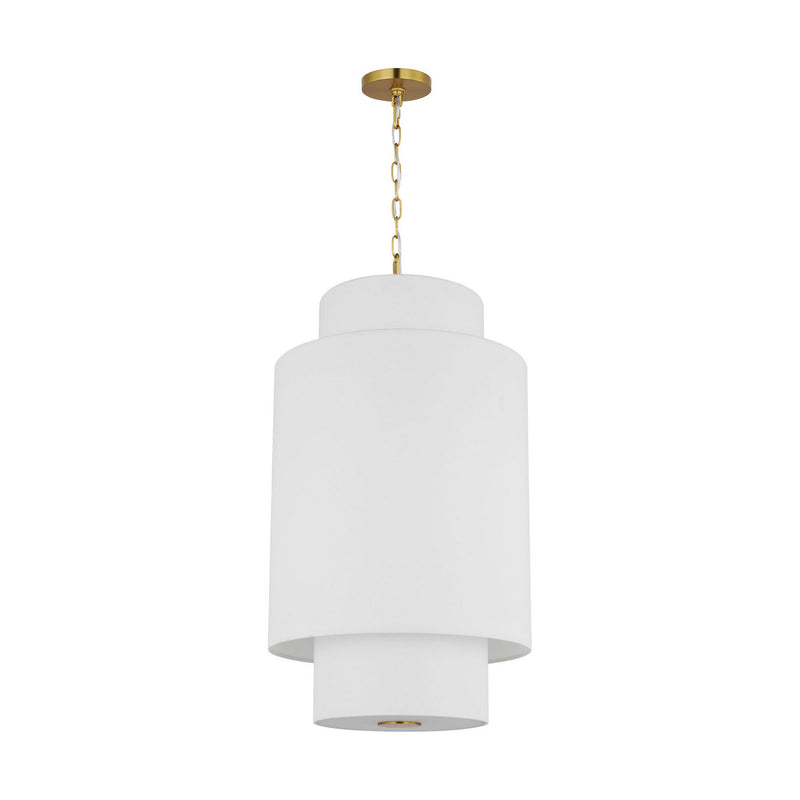 One Light Pendant<br /><span style="color:#4AB0CE;">Entrega: 4-10 dias en USA</span><br /><span style="color:#4AB0CE;font-size:60%;">PREGUNTE POR ENTREGA EN PANAMA</span><br />Collection: Sawyer<br />Finish: Burnished Brass