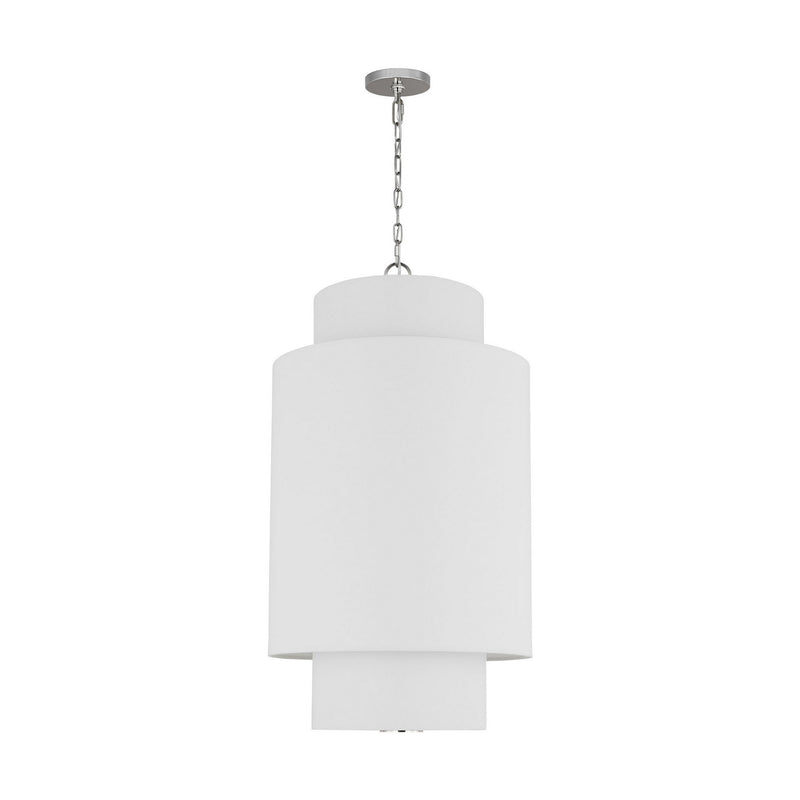 One Light Pendant<br /><span style="color:#4AB0CE;">Entrega: 4-10 dias en USA</span><br /><span style="color:#4AB0CE;font-size:60%;">PREGUNTE POR ENTREGA EN PANAMA</span><br />Collection: Sawyer<br />Finish: Polished Nickel