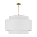 Four Light Pendant<br /><span style="color:#4AB0CE;">Entrega: 9-10 semanas en USA</span><br /><span style="color:#4AB0CE;font-size:60%;">PREGUNTE POR ENTREGA EN PANAMA</span><br />Collection: Sawyer<br />Finish: Burnished Brass