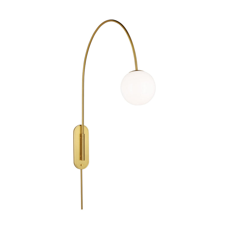 One Light Wall Sconce<br /><span style="color:#4AB0CE;">Entrega: 4-10 dias en USA</span><br /><span style="color:#4AB0CE;font-size:60%;">PREGUNTE POR ENTREGA EN PANAMA</span><br />Collection: Noemie<br />Finish: Burnished Brass
