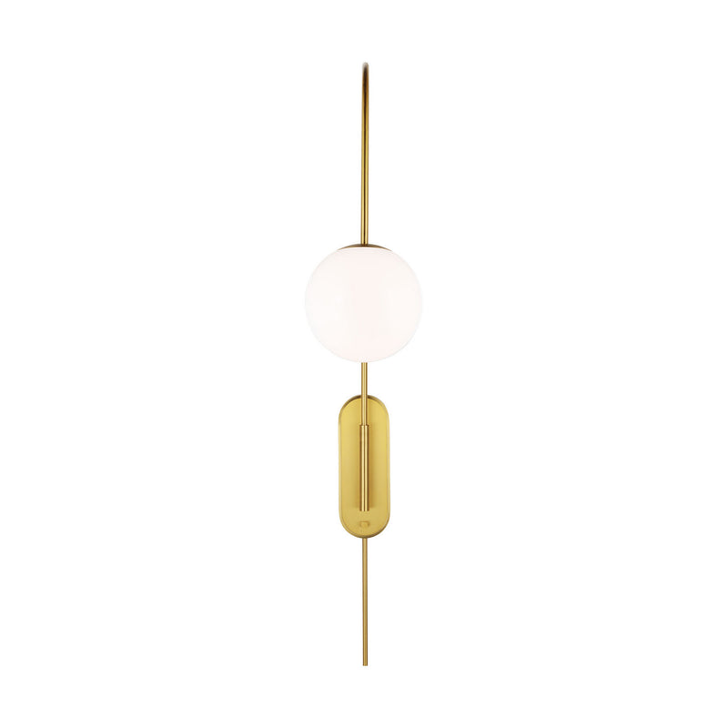 One Light Wall Sconce<br /><span style="color:#4AB0CE;">Entrega: 4-10 dias en USA</span><br /><span style="color:#4AB0CE;font-size:60%;">PREGUNTE POR ENTREGA EN PANAMA</span><br />Collection: Noemie<br />Finish: Burnished Brass