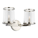 Two Light Vanity<br /><span style="color:#4AB0CE;">Entrega: 4-10 dias en USA</span><br /><span style="color:#4AB0CE;font-size:60%;">PREGUNTE POR ENTREGA EN PANAMA</span><br />Collection: Reynolds<br />Finish: Polished Nickel