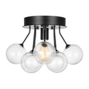 One Light Semi-Flush Mount<br /><span style="color:#4AB0CE;">Entrega: 4-10 dias en USA</span><br /><span style="color:#4AB0CE;font-size:60%;">PREGUNTE POR ENTREGA EN PANAMA</span><br />Collection: Bronzeville<br />Finish: Midnight Black