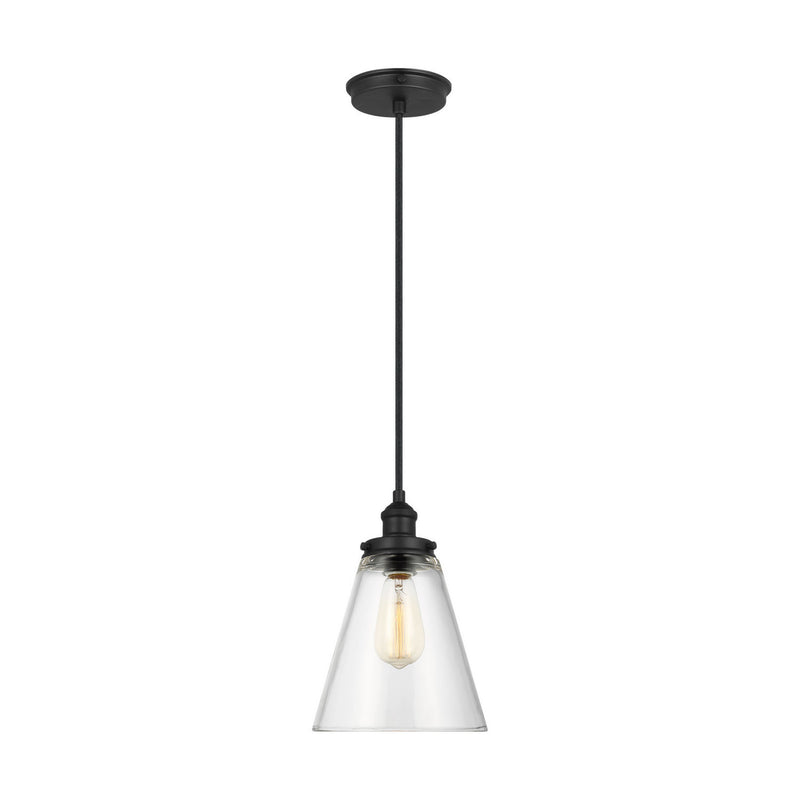 One Light Pendant<br /><span style="color:#4AB0CE;">Entrega: 4-10 dias en USA</span><br /><span style="color:#4AB0CE;font-size:60%;">PREGUNTE POR ENTREGA EN PANAMA</span><br />Collection: Baskin<br />Finish: Midnight Black