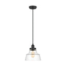 One Light Pendant<br /><span style="color:#4AB0CE;">Entrega: 4-10 dias en USA</span><br /><span style="color:#4AB0CE;font-size:60%;">PREGUNTE POR ENTREGA EN PANAMA</span><br />Collection: Baskin<br />Finish: Midnight Black
