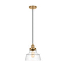 One Light Pendant<br /><span style="color:#4AB0CE;">Entrega: 4-10 dias en USA</span><br /><span style="color:#4AB0CE;font-size:60%;">PREGUNTE POR ENTREGA EN PANAMA</span><br />Collection: Baskin<br />Finish: Satin Brass