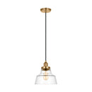 One Light Pendant<br /><span style="color:#4AB0CE;">Entrega: 4-10 dias en USA</span><br /><span style="color:#4AB0CE;font-size:60%;">PREGUNTE POR ENTREGA EN PANAMA</span><br />Collection: Baskin<br />Finish: Satin Brass