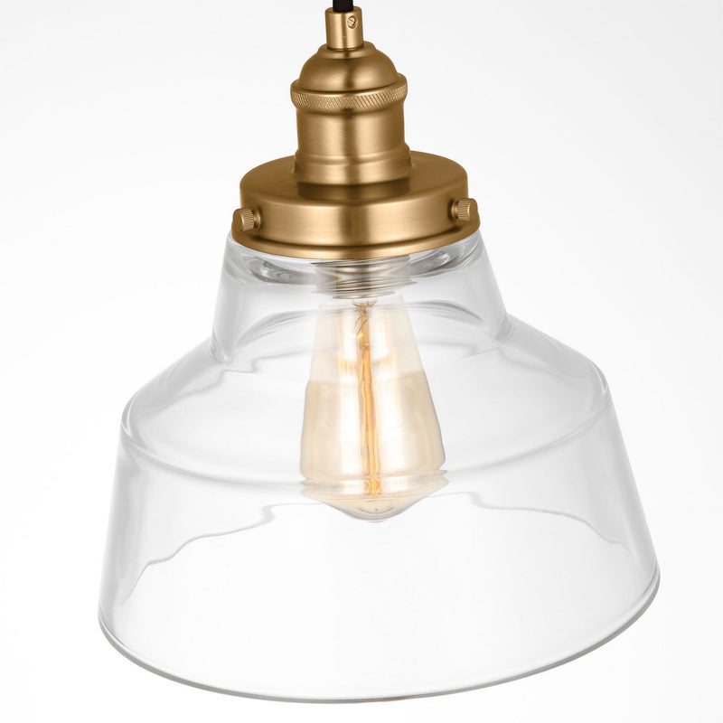 One Light Pendant<br /><span style="color:#4AB0CE;">Entrega: 4-10 dias en USA</span><br /><span style="color:#4AB0CE;font-size:60%;">PREGUNTE POR ENTREGA EN PANAMA</span><br />Collection: Baskin<br />Finish: Satin Brass
