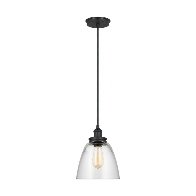 One Light Pendant<br /><span style="color:#4AB0CE;">Entrega: 4-10 dias en USA</span><br /><span style="color:#4AB0CE;font-size:60%;">PREGUNTE POR ENTREGA EN PANAMA</span><br />Collection: Baskin<br />Finish: Midnight Black