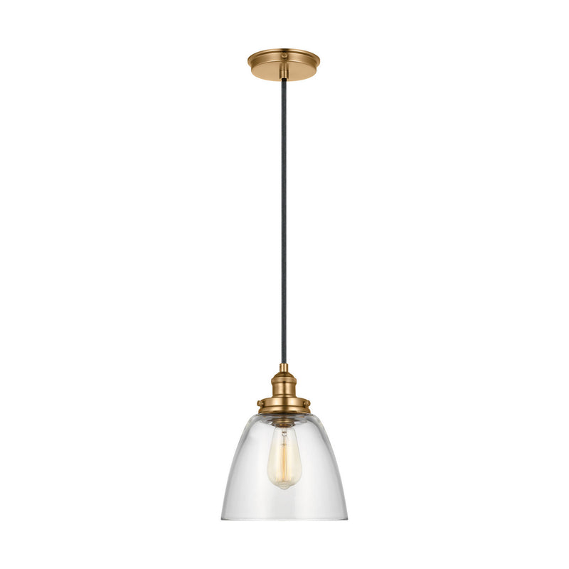 One Light Pendant<br /><span style="color:#4AB0CE;">Entrega: 4-10 dias en USA</span><br /><span style="color:#4AB0CE;font-size:60%;">PREGUNTE POR ENTREGA EN PANAMA</span><br />Collection: Baskin<br />Finish: Satin Brass