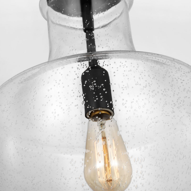 One Light Pendant<br /><span style="color:#4AB0CE;">Entrega: 4-10 dias en USA</span><br /><span style="color:#4AB0CE;font-size:60%;">PREGUNTE POR ENTREGA EN PANAMA</span><br />Collection: Baylor<br />Finish: Midnight Black
