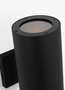 Two Light Wall Lantern<br /><span style="color:#4AB0CE;">Entrega: 4-10 dias en USA</span><br /><span style="color:#4AB0CE;font-size:60%;">PREGUNTE POR ENTREGA EN PANAMA</span><br />Collection: Outdoor Cylinders<br />Finish: Textured Black