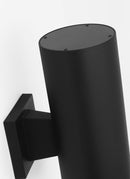 Two Light Wall Lantern<br /><span style="color:#4AB0CE;">Entrega: 4-10 dias en USA</span><br /><span style="color:#4AB0CE;font-size:60%;">PREGUNTE POR ENTREGA EN PANAMA</span><br />Collection: Outdoor Cylinders<br />Finish: Textured Black