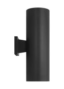 Two Light Wall Lantern<br /><span style="color:#4AB0CE;">Entrega: 4-10 dias en USA</span><br /><span style="color:#4AB0CE;font-size:60%;">PREGUNTE POR ENTREGA EN PANAMA</span><br />Collection: Outdoor Cylinders<br />Finish: Textured Black