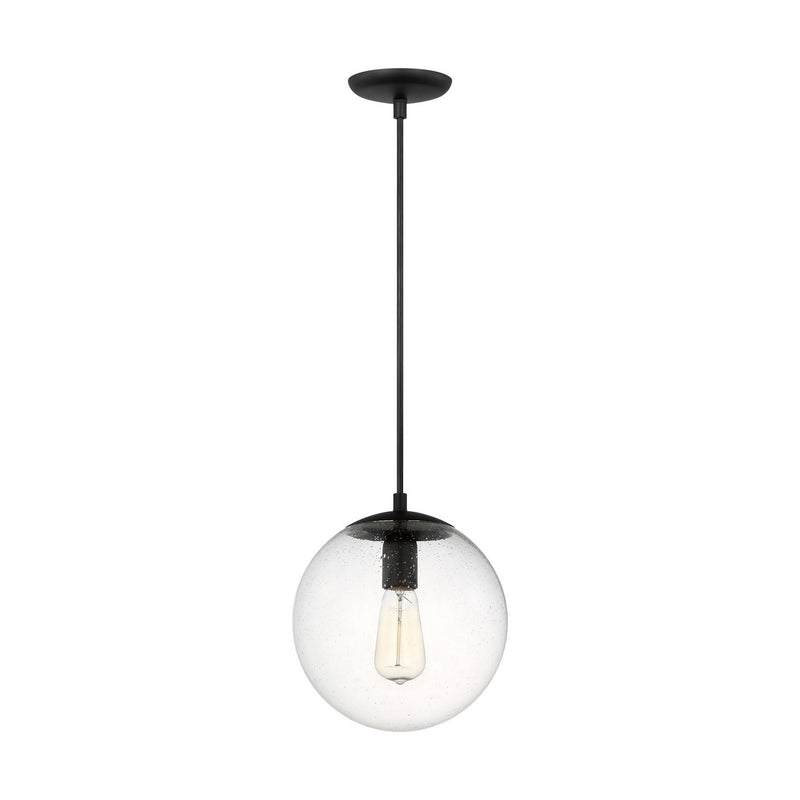 One Light Pendant<br /><span style="color:#4AB0CE;">Entrega: 4-10 dias en USA</span><br /><span style="color:#4AB0CE;font-size:60%;">PREGUNTE POR ENTREGA EN PANAMA</span><br />Collection: Leo - Hanging Globe<br />Finish: Midnight Black
