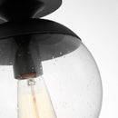 One Light Pendant<br /><span style="color:#4AB0CE;">Entrega: 4-10 dias en USA</span><br /><span style="color:#4AB0CE;font-size:60%;">PREGUNTE POR ENTREGA EN PANAMA</span><br />Collection: Leo - Hanging Globe<br />Finish: Midnight Black