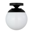 One Light Wall / Semi-Flush Mount<br /><span style="color:#4AB0CE;">Entrega: 4-10 dias en USA</span><br /><span style="color:#4AB0CE;font-size:60%;">PREGUNTE POR ENTREGA EN PANAMA</span><br />Collection: Leo - Hanging Globe<br />Finish: Midnight Black