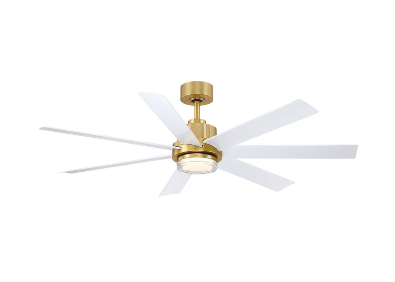 Fanimation - FPD6865BSMW - 56"Ceiling Fan - Pendry 56 - Brushed Satin Brass