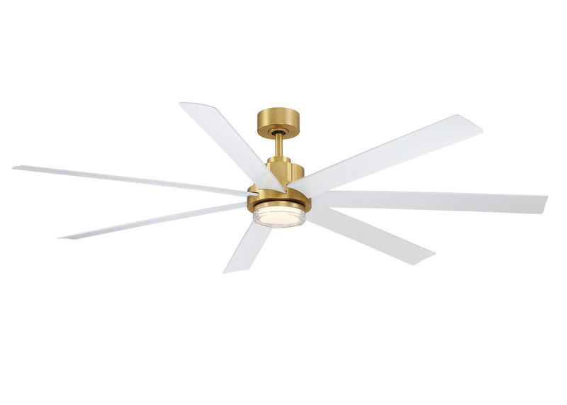 Fanimation - FPD6872BSMW - 72"Ceiling Fan - Pendry 72 - Brushed Satin Brass