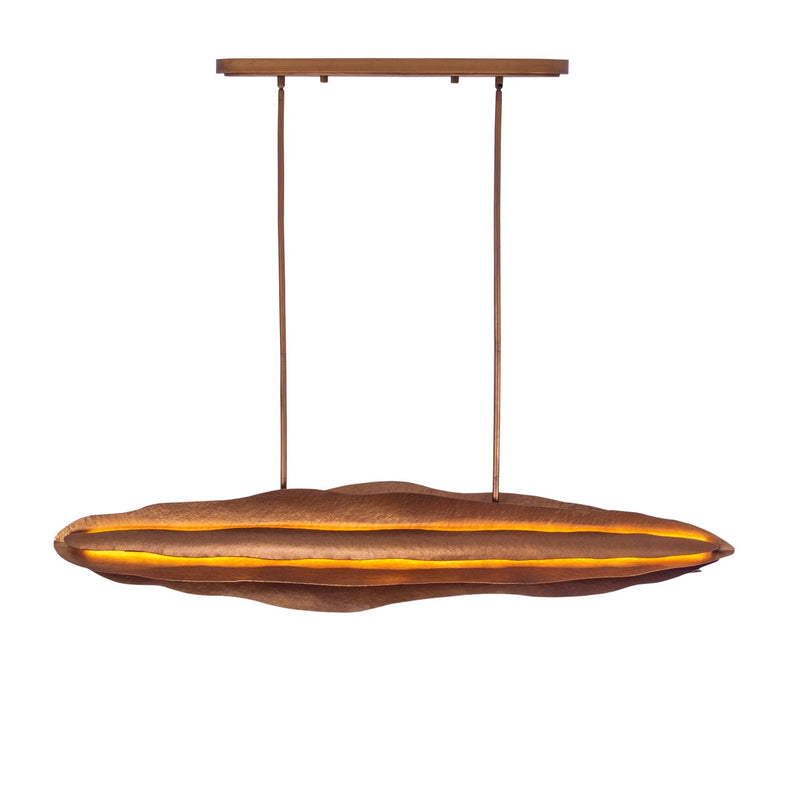 LED Island Pendant<br /><span style="color:#4AB0CE;">Entrega: 4-10 dias en USA</span><br /><span style="color:#4AB0CE;font-size:60%;">PREGUNTE POR ENTREGA EN PANAMA</span><br />Collection: Folia<br />Finish: Warm Gold