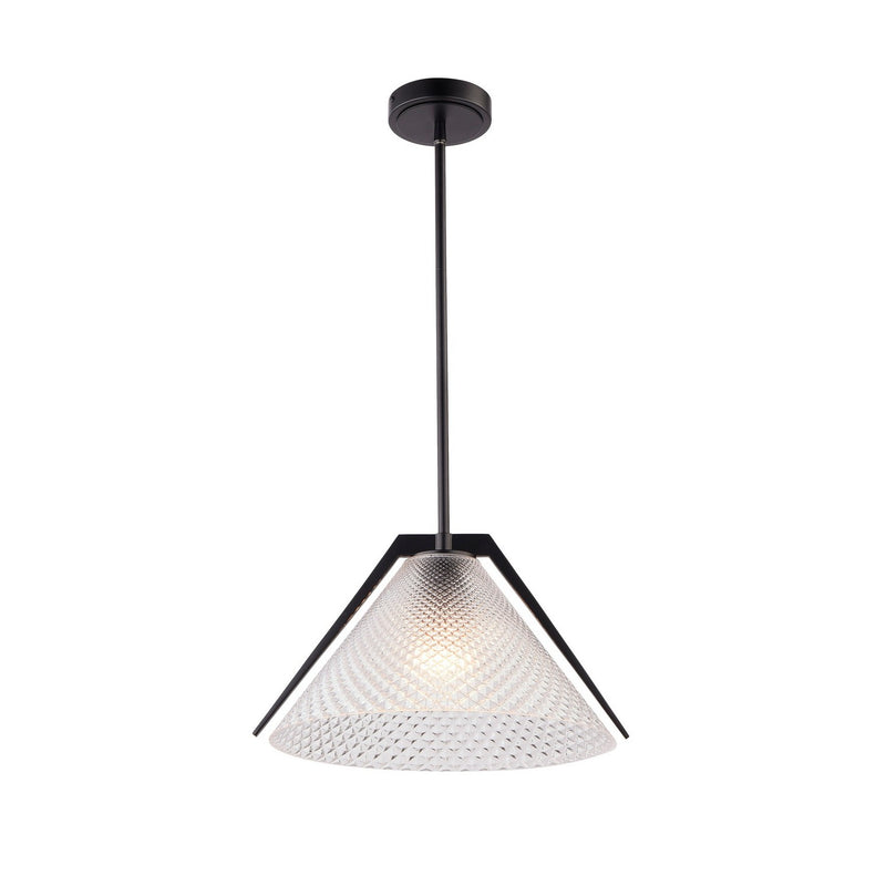 Artcraft Canada - AC11911BK - One Light Pendant - Baltic - Black and Brushed Brass
