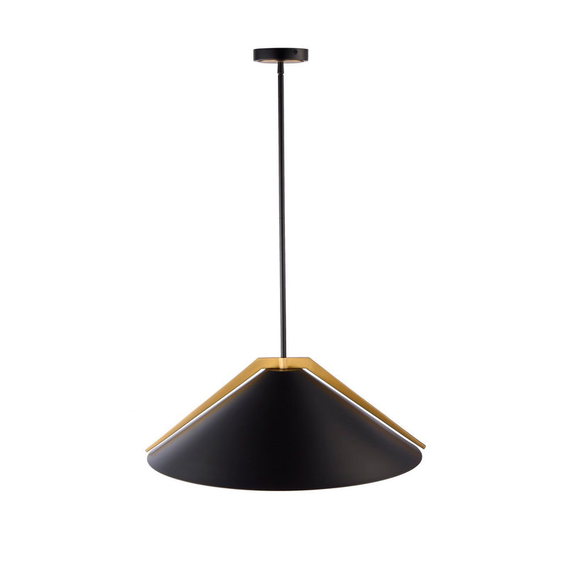 Artcraft Canada - AC11914BK - Three Light Pendant - Baltic - Black and Brushed Brass
