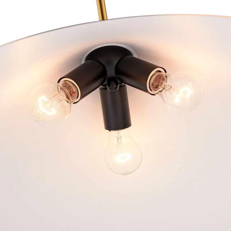 Three Light Pendant<br /><span style="color:#4AB0CE;">Entrega: 4-10 dias en USA</span><br /><span style="color:#4AB0CE;font-size:60%;">PREGUNTE POR ENTREGA EN PANAMA</span><br />Collection: Baltic<br />Finish: Brass and black