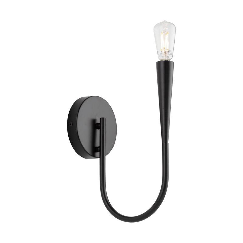 One Light Wall Sconce<br /><span style="color:#4AB0CE;">Entrega: 4-10 dias en USA</span><br /><span style="color:#4AB0CE;font-size:60%;">PREGUNTE POR ENTREGA EN PANAMA</span><br />Collection: Bronte<br />Finish: Black