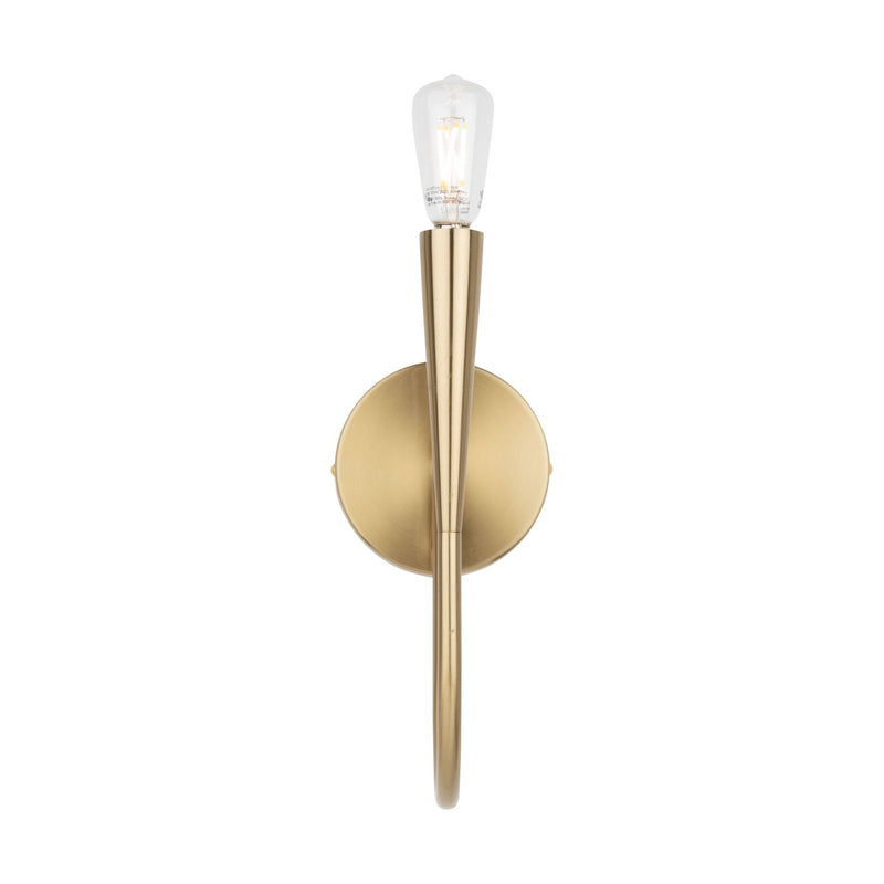 One Light Wall Sconce<br /><span style="color:#4AB0CE;">Entrega: 4-10 dias en USA</span><br /><span style="color:#4AB0CE;font-size:60%;">PREGUNTE POR ENTREGA EN PANAMA</span><br />Collection: Bronte<br />Finish: Brass