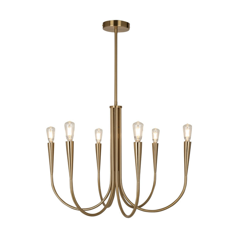 Six Light Chandelier<br /><span style="color:#4AB0CE;">Entrega: 4-10 dias en USA</span><br /><span style="color:#4AB0CE;font-size:60%;">PREGUNTE POR ENTREGA EN PANAMA</span><br />Collection: Bronte<br />Finish: Brass