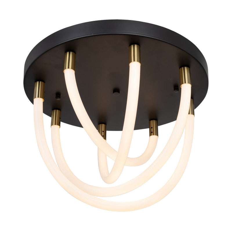 LED Flush Mount<br /><span style="color:#4AB0CE;">Entrega: 4-10 dias en USA</span><br /><span style="color:#4AB0CE;font-size:60%;">PREGUNTE POR ENTREGA EN PANAMA</span><br />Collection: Cascata<br />Finish: Black and Brushed Brass