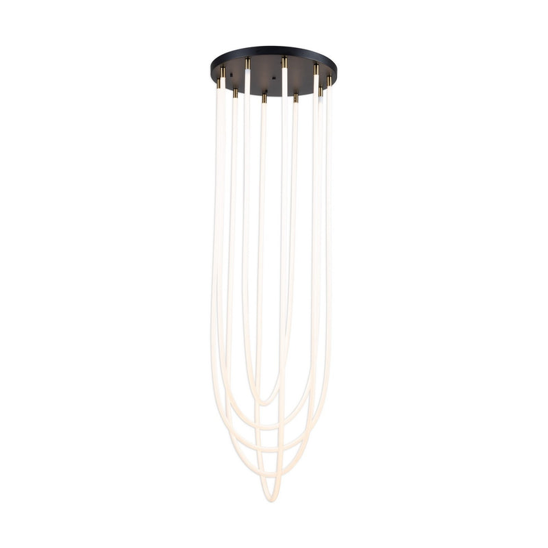 LED Chandelier<br /><span style="color:#4AB0CE;">Entrega: 4-10 dias en USA</span><br /><span style="color:#4AB0CE;font-size:60%;">PREGUNTE POR ENTREGA EN PANAMA</span><br />Collection: Cascata<br />Finish: Black and Brushed Brass
