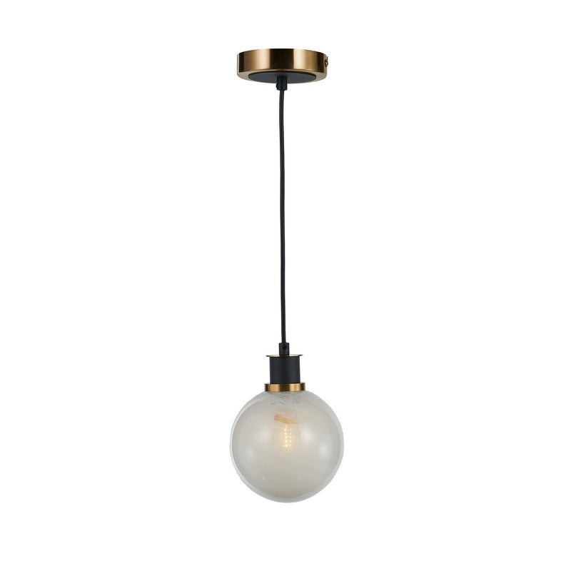 Artcraft Canada - AC11870SW - One Light Pendant - Gem - Black and Brushed Brass