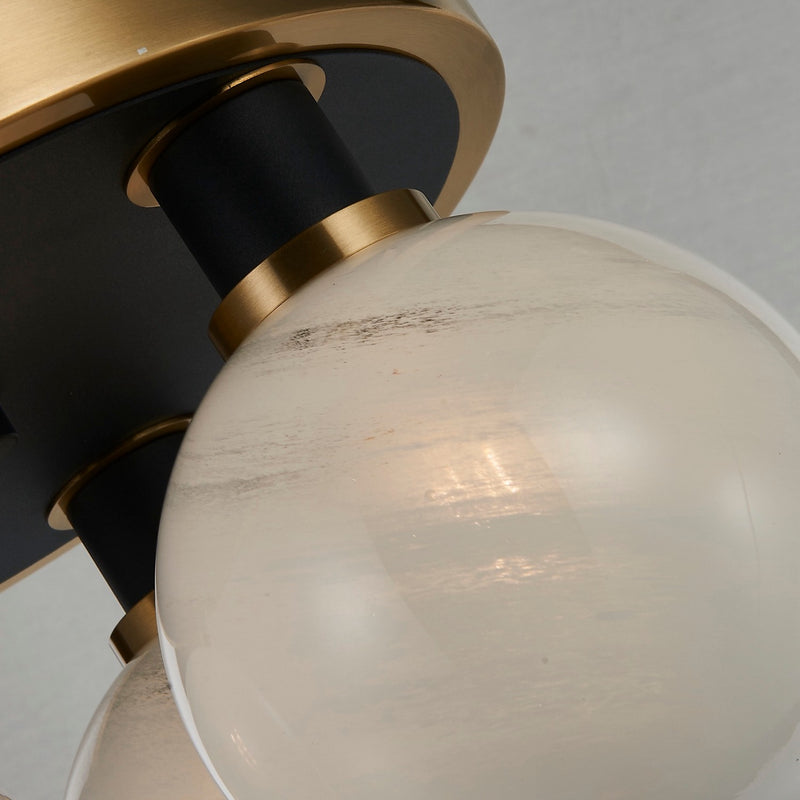 Artcraft Canada - AC11873SW - Three Light Pendant - Gem - Black and Brushed Brass