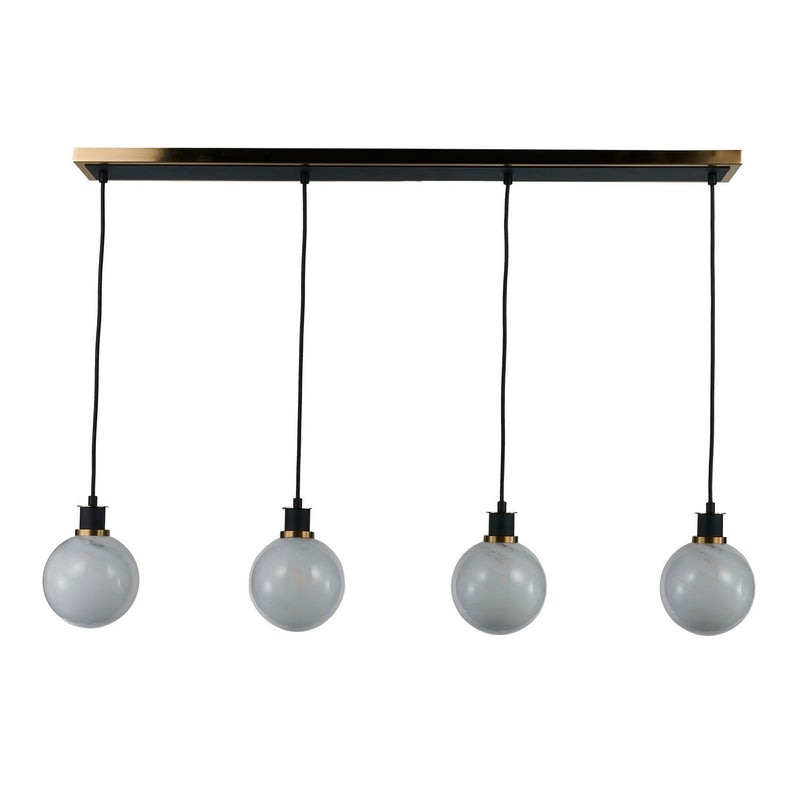 Four Light Island/Pool Table<br /><span style="color:#4AB0CE;">Entrega: 4-10 dias en USA</span><br /><span style="color:#4AB0CE;font-size:60%;">PREGUNTE POR ENTREGA EN PANAMA</span><br />Collection: Gem<br />Finish: Black and Brushed Brass
