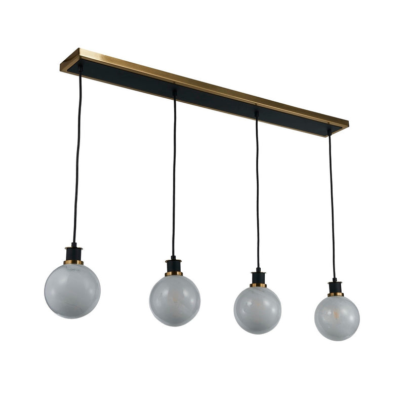 Artcraft Canada - AC11874SW - Four Light Island/Pool Table - Gem - Black and Brushed Brass