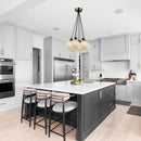 Artcraft Canada - AC11877SW - Seven Light Pendant - Gem - Black and Brushed Brass