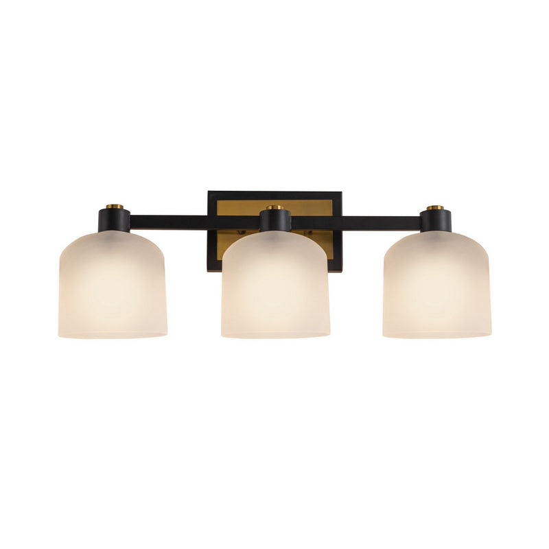 Artcraft Canada - AC11693BB - Three Light Bathroom Vanity - Lyndon - Black and Brushed Brass