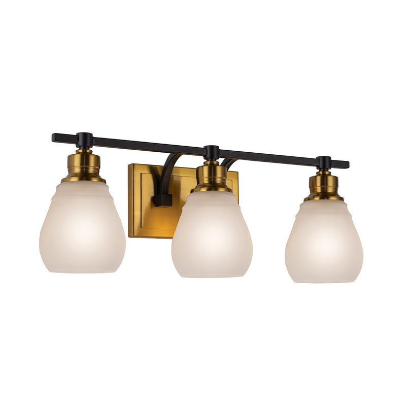 Artcraft Canada - AC11683BB - Three Light Bathroom Vanity - Nelson - Brass & Black