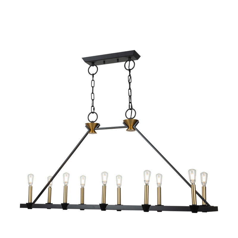 Ten Light Island/Pool Table<br /><span style="color:#4AB0CE;">Entrega: 4-10 dias en USA</span><br /><span style="color:#4AB0CE;font-size:60%;">PREGUNTE POR ENTREGA EN PANAMA</span><br />Collection: Notting Hill<br />Finish: Black and Brushed Brass