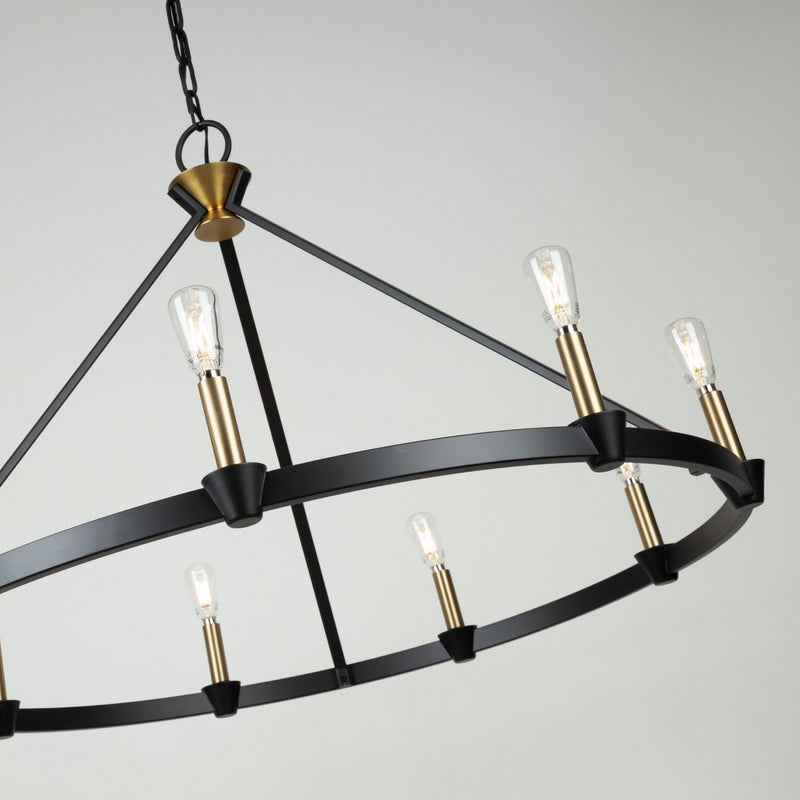 Artcraft Canada - AC11989BB - Nine Light Chandelier - Notting Hill - Black and Brushed Brass