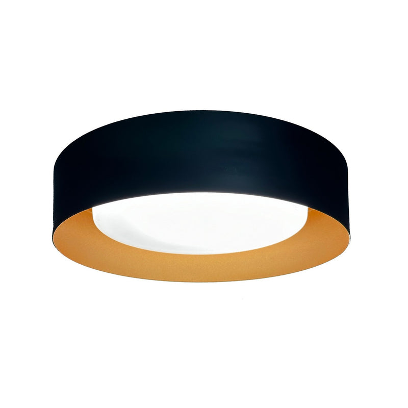 Artcraft Canada - AC7423BK - LED Flush Mount - Orsa - Black and Brushed Brass