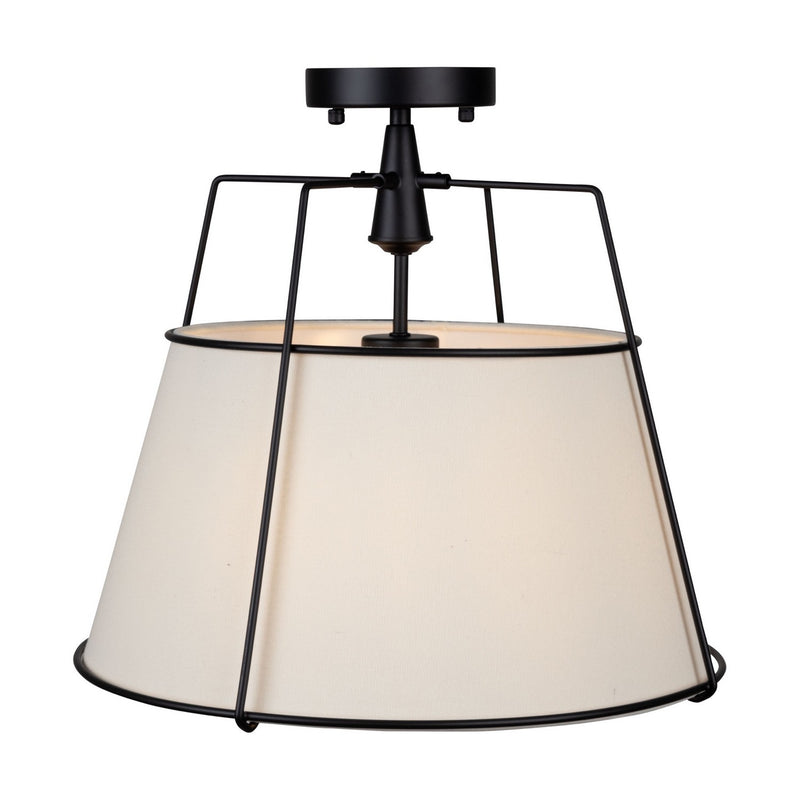 Three Light Semi-Flush Mount<br /><span style="color:#4AB0CE;">Entrega: 4-10 dias en USA</span><br /><span style="color:#4AB0CE;font-size:60%;">PREGUNTE POR ENTREGA EN PANAMA</span><br />Collection: Pullman<br />Finish: Black