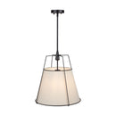Three Light Pendant<br /><span style="color:#4AB0CE;">Entrega: 4-10 dias en USA</span><br /><span style="color:#4AB0CE;font-size:60%;">PREGUNTE POR ENTREGA EN PANAMA</span><br />Collection: Pullman<br />Finish: Black