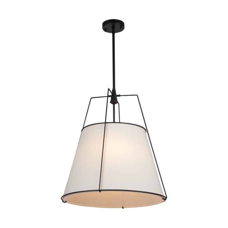 Four Light Pendant<br /><span style="color:#4AB0CE;">Entrega: 4-10 dias en USA</span><br /><span style="color:#4AB0CE;font-size:60%;">PREGUNTE POR ENTREGA EN PANAMA</span><br />Collection: Pullman<br />Finish: Black